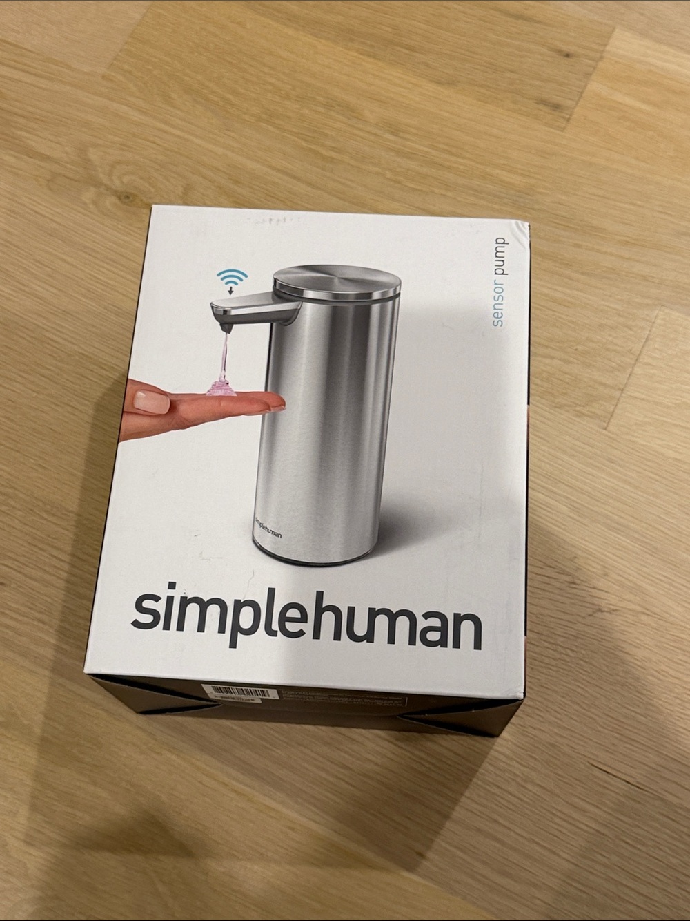 Simple human stainless brushed soap dispenser